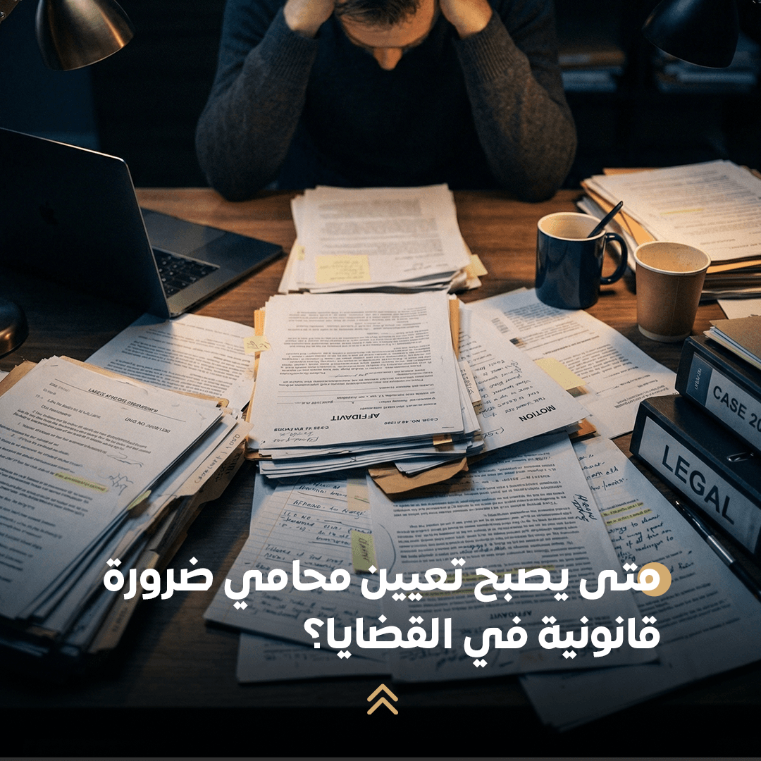 متى يصبح تعيين محامي ضرورة قانونية في القضايا؟ 