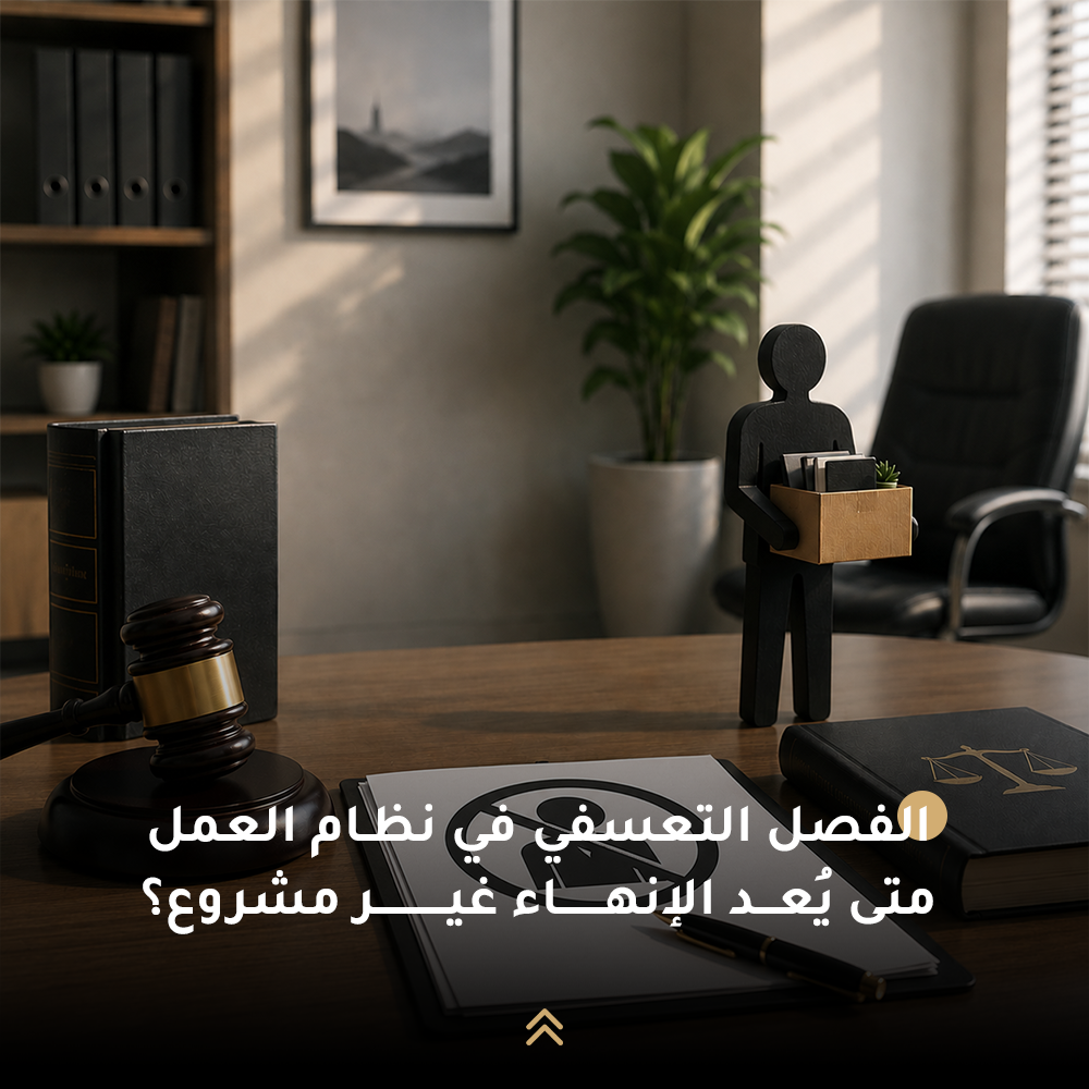 الفصل التعسفي في نظام العمل السعودي: متى يُعد الإنهاء غير مشروع؟ وما حقوق الموظف؟