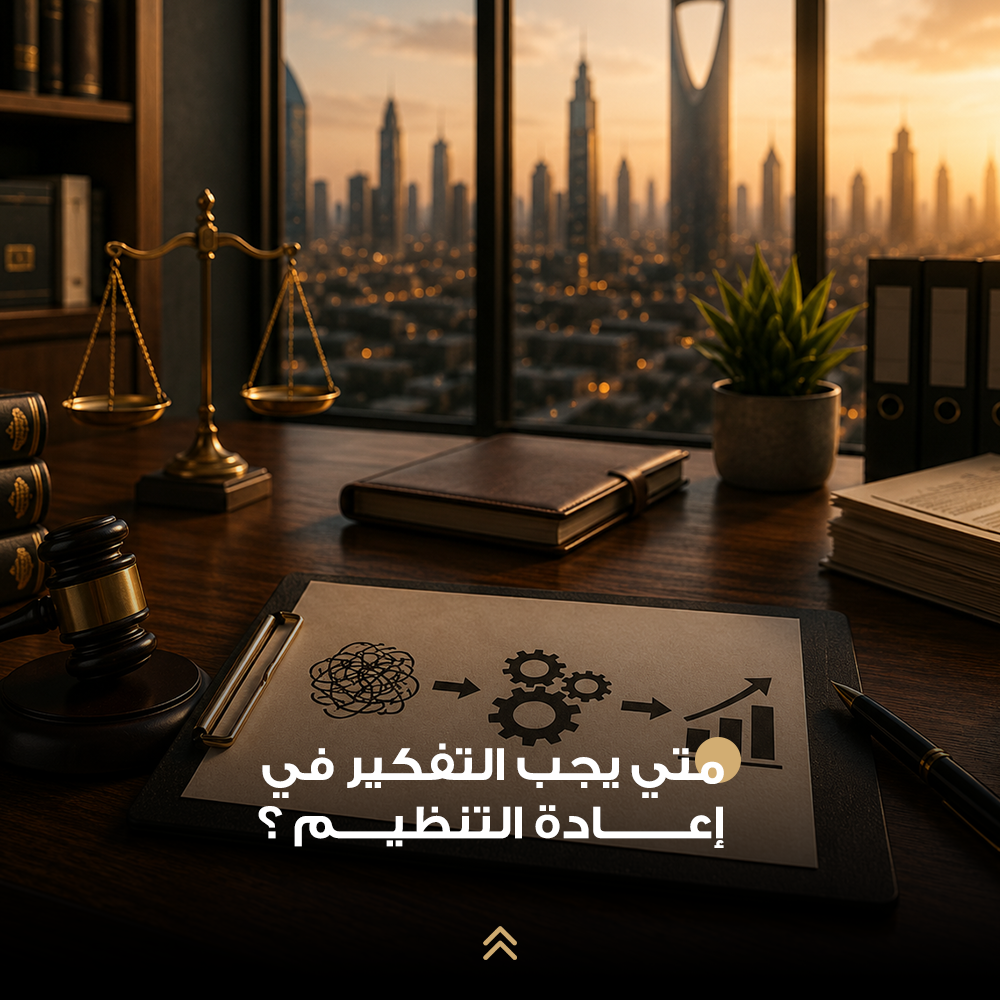 متى يجب التفكير في إعادة التنظيم؟ 